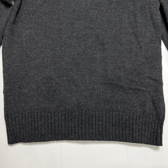 St John Sport Marie Gray Wool Jacket SIZE S Full Zip Studded Metallize Cardigan - Picture 12 of 12